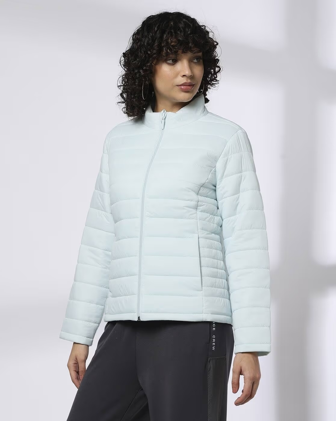 Women Quilted Relaxed Fit Puffer Jacket - Teamspirit Blue
