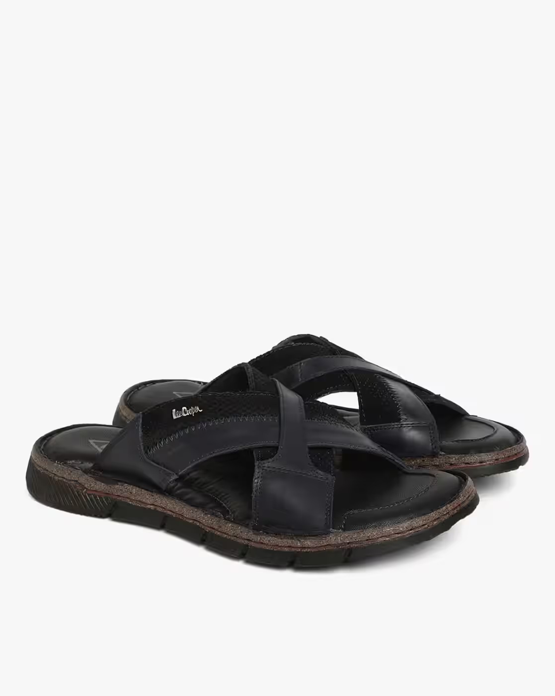 Criss-Cross Strap Slip-On Sandals - Lee Cooper