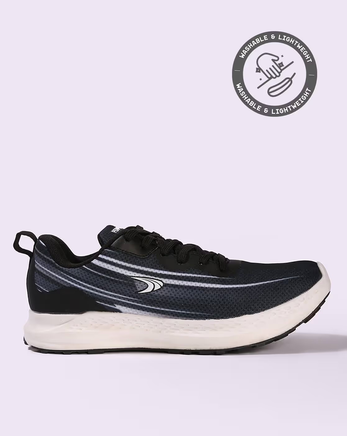 Men Blast Lace-Up Running Shoes - PERFORMAX Black