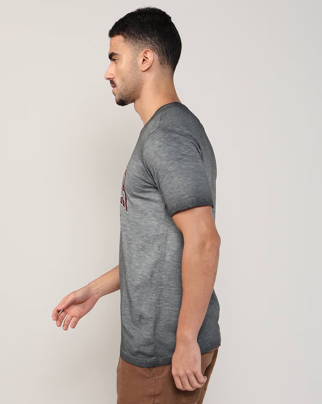 Men Brand Print Regular Fit Crew-Neck T-Shirt - Lee Cooper
