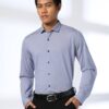 Men Regular Fit Shirt with Spread Collar - NETPLAY Blue