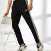 Men Straight Track Pants with Side Tape - Teamspirit Black