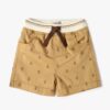 Boys All-Over Print Regular Fit Shorts - PLAYDAY Brown
