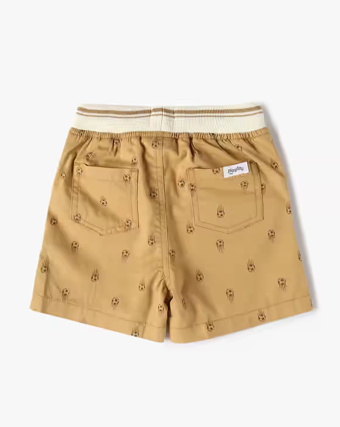 Boys All-Over Print Regular Fit Shorts - PLAYDAY Brown