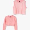 Girls Twofer Round-Neck Sweater - RIO GIRLS Pink