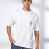 Men Boxy Fit Crew-Neck T-Shirt - DNMX White