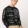 Typographic Print Crew-Neck Sweatshirt - DNMX