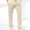 Men Slim Fit Cargo Pants with Drawstring Waist - DNMX Stone