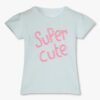 Girls Typographic Print Slim Fit Round-Neck T-Shirt - KG FRENDZ