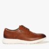 Men Leather Lace-Up Shoes - Lee Cooper Tan