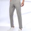 Men Banswara Cropped Fit Flat-Front Chinos - NETPLAY Grey