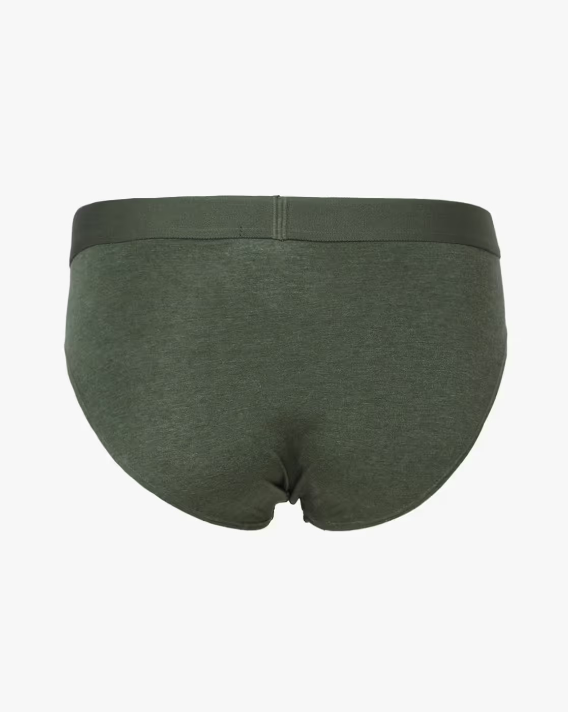 Cotton Briefs with Logo Waistband - NETPLAY Olive Green
