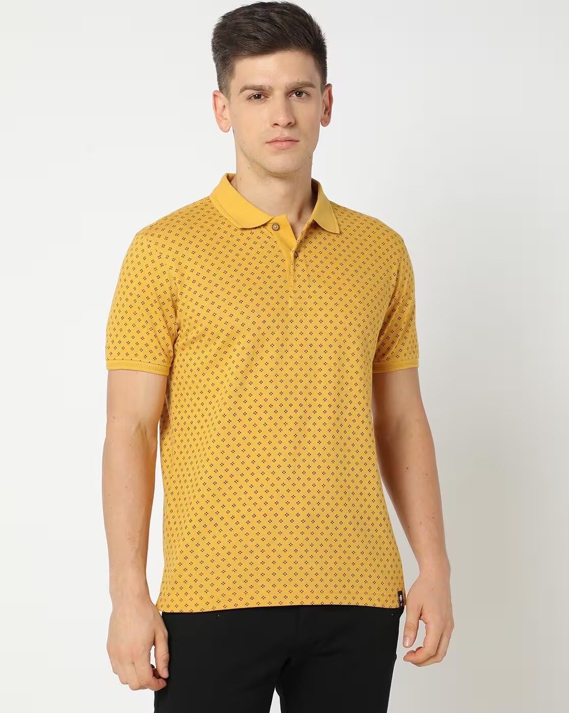All-Over Print Slim Fit Polo T-Shirt - NETPLAY