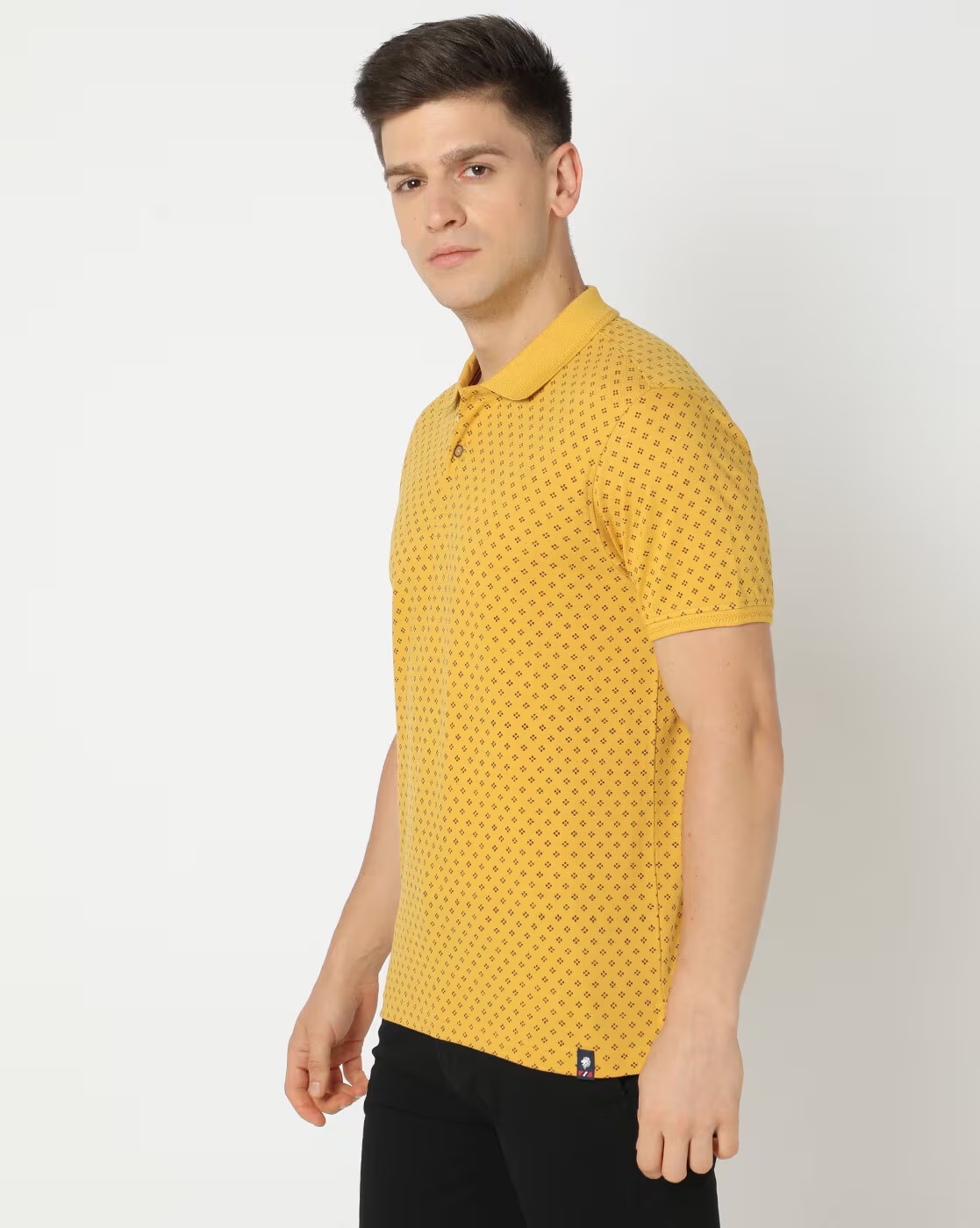 All-Over Print Slim Fit Polo T-Shirt - NETPLAY