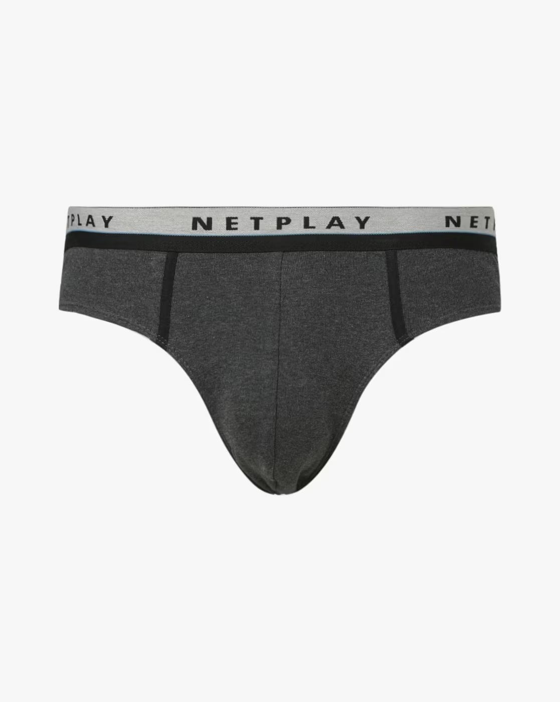 Brand-Knit Wasitband Briefs - NETPLAY Grey