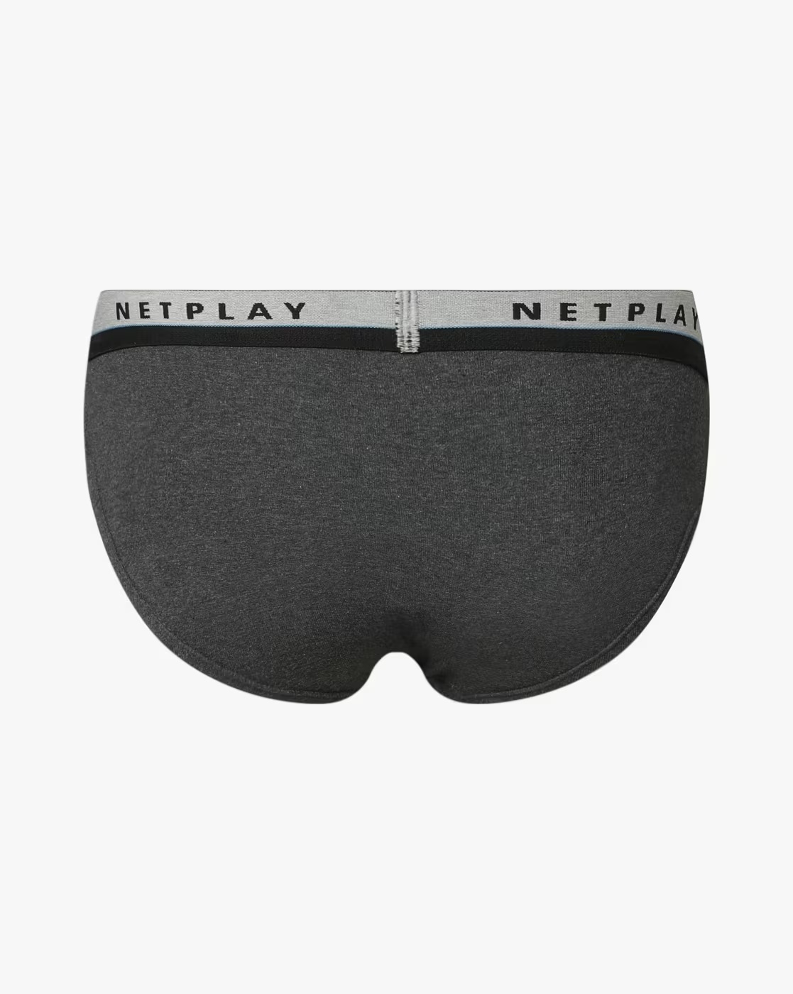 Brand-Knit Wasitband Briefs - NETPLAY Grey