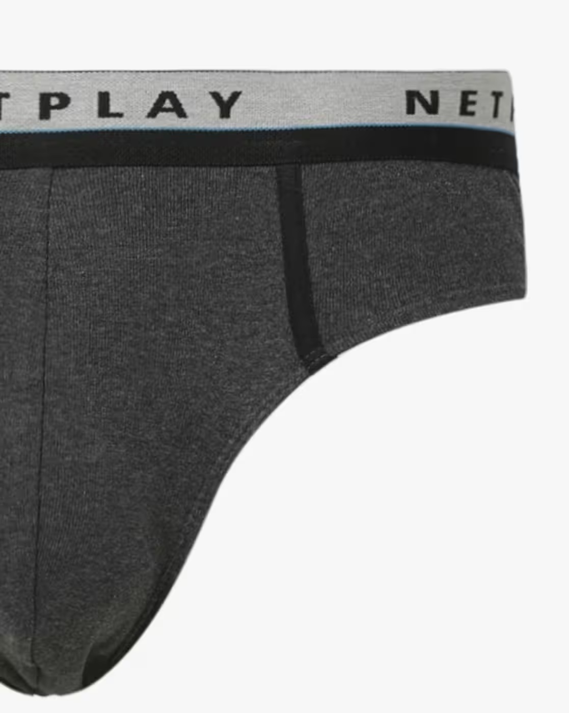 Brand-Knit Wasitband Briefs - NETPLAY Grey