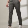 Men Soft Tapered Fit Flat-Front Chinos - NETPLAY Charcoal