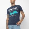 Regular Fit Typographic Print Crew-Neck T-Shirt - DNMX Navy