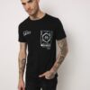 Graphic Print Slim Fit Crew-Neck T-shirt - DNMX Black