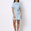 Shirt Tunic with Waist Belt - DNMX Blue