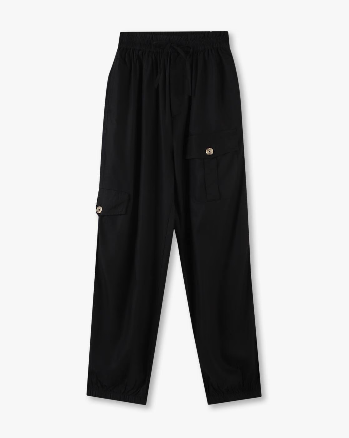 Girls Mid-Rise Regular Fit Cargo Pants - RIO GIRLS Black