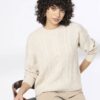 Women Cable-Knit Round-Neck Pullover - DNMX