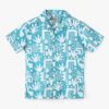 Boys All-Over Print Relaxed Fit Cotton Shirt - Lee Cooper Green