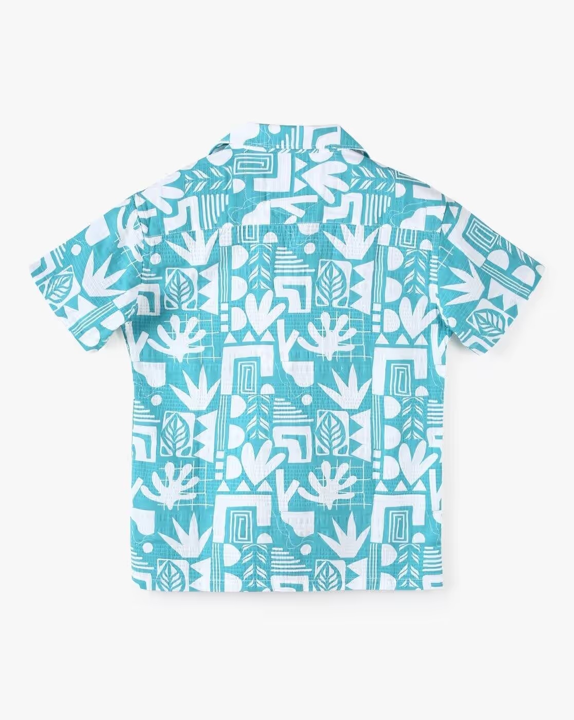 Boys All-Over Print Relaxed Fit Cotton Shirt - Lee Cooper Green