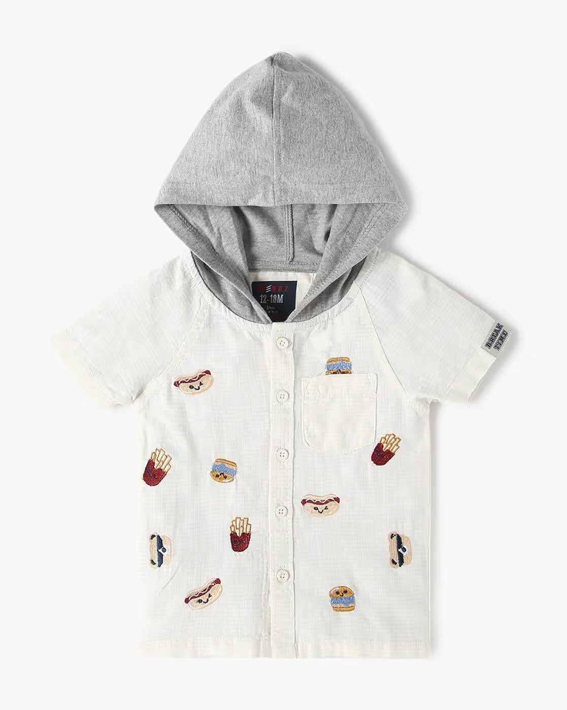 Boys All-Over Print Regular Fit Shirt with Patch Pocket - INF FRENDZ