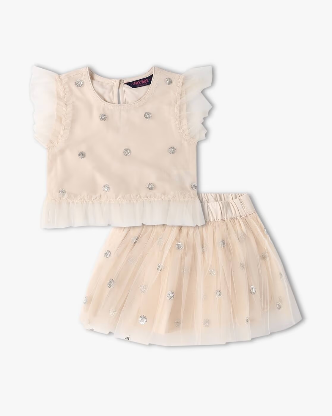 Girls Embellished Flared Lenhenga & Choli Set - INF FRENDZ