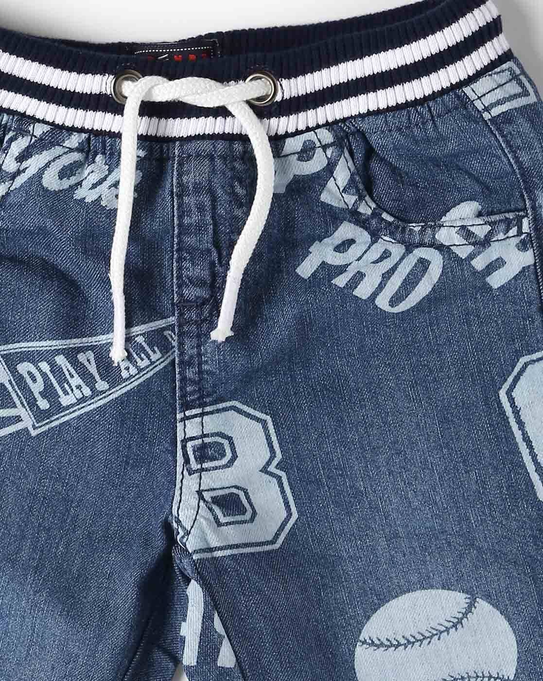 Boys All-Over Print Jogger Jeans - INF FRENDZ Blue