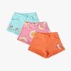 Girls Pack of 3 Printed Relaxed Fit Cotton Shorts - INF FRENDZ Multicoloured
