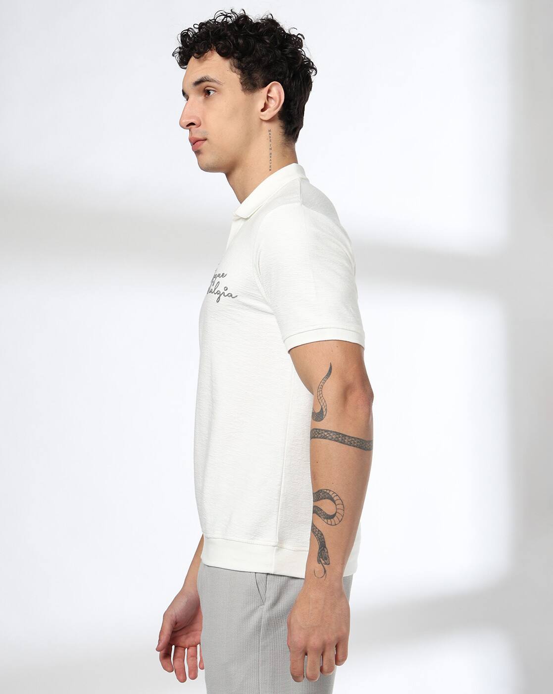 Men Chain Embroidered Regular Fit Polo T-Shirt - Teamspirit