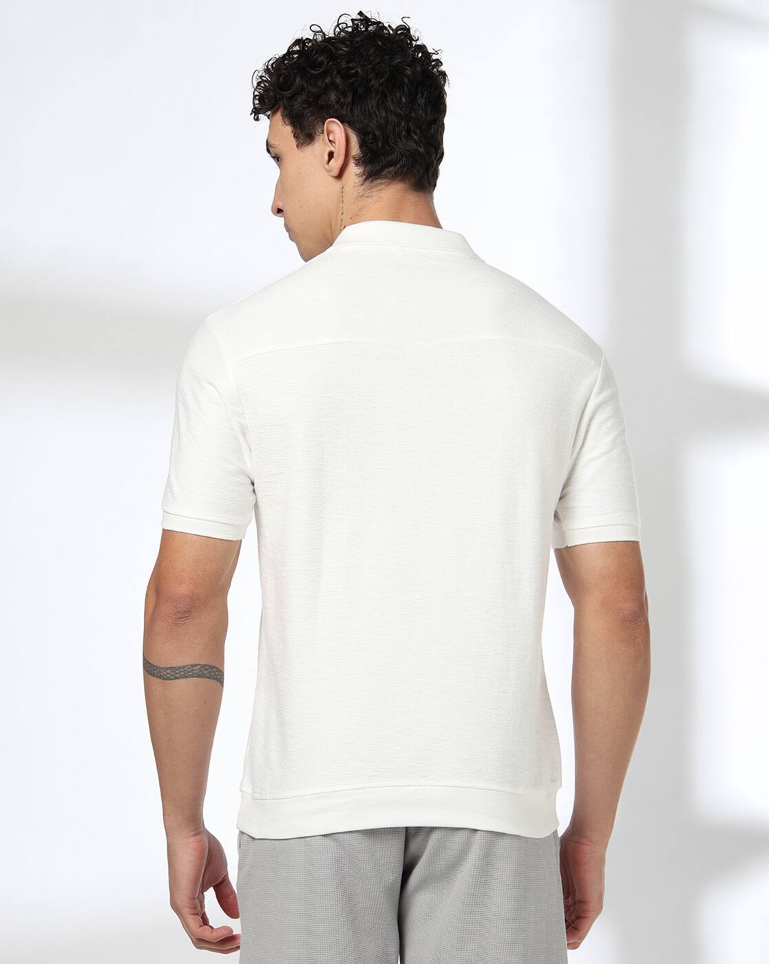 Men Chain Embroidered Regular Fit Polo T-Shirt - Teamspirit