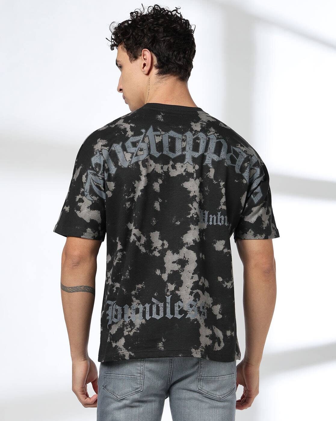 Men Tie & Dye Boxy Fit Crew-Neck T-Shirt - DNMX