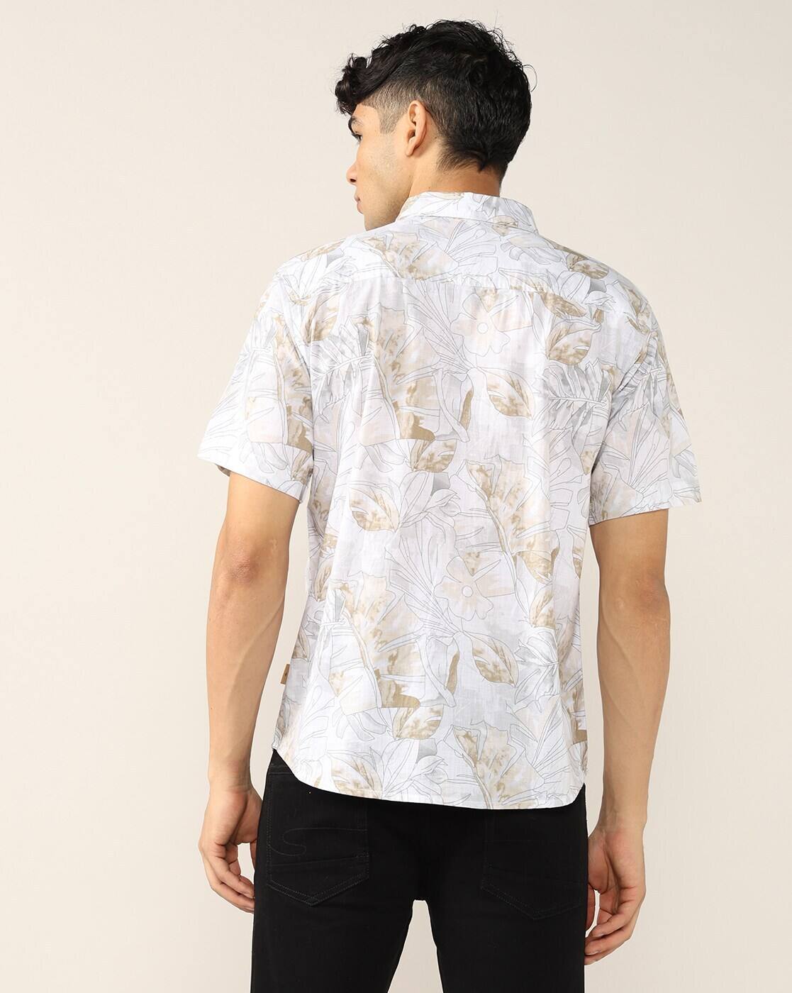 Men All-Over Print Regular Fit Shirt with Patch Pocket - Lee Cooper