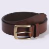 Men Leather Belt with Pin-Buckle Closure - DNMX