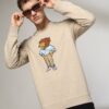 Men Mascot Graphic Print Regular Fit Sweatshirt - NETPLAY Khaki