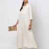 Embroidered Anarkali Kurta - AVAASA MIX N' MATCH Off White