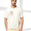 Men Cord Embroidered Johny Regular Fit Polo T-Shirt - Teamspirit