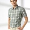 Men Checked Smart Fit Shirt - NETPLAY Green