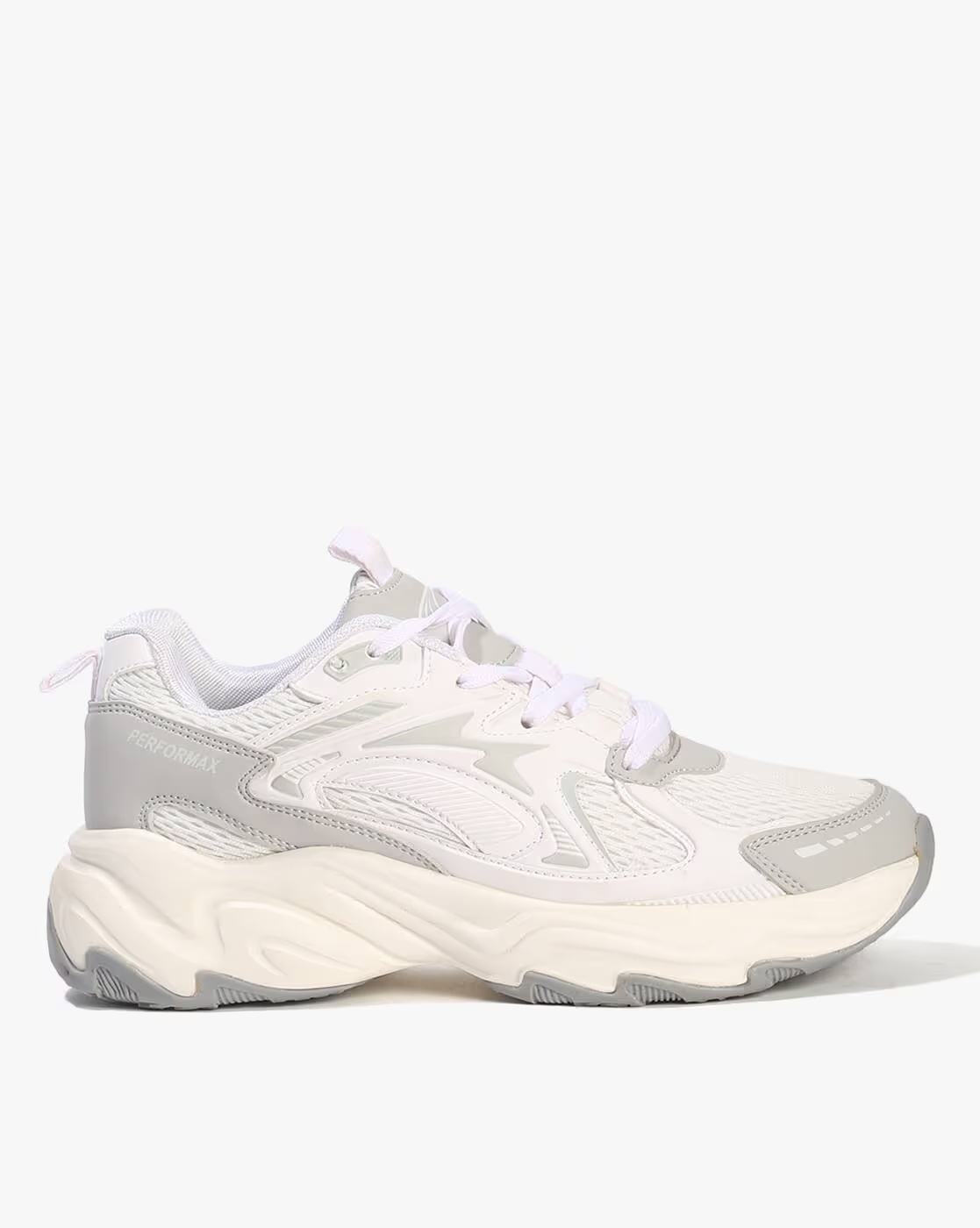 Men Low-Top Lace-Up Shoes - PERFORMAX White