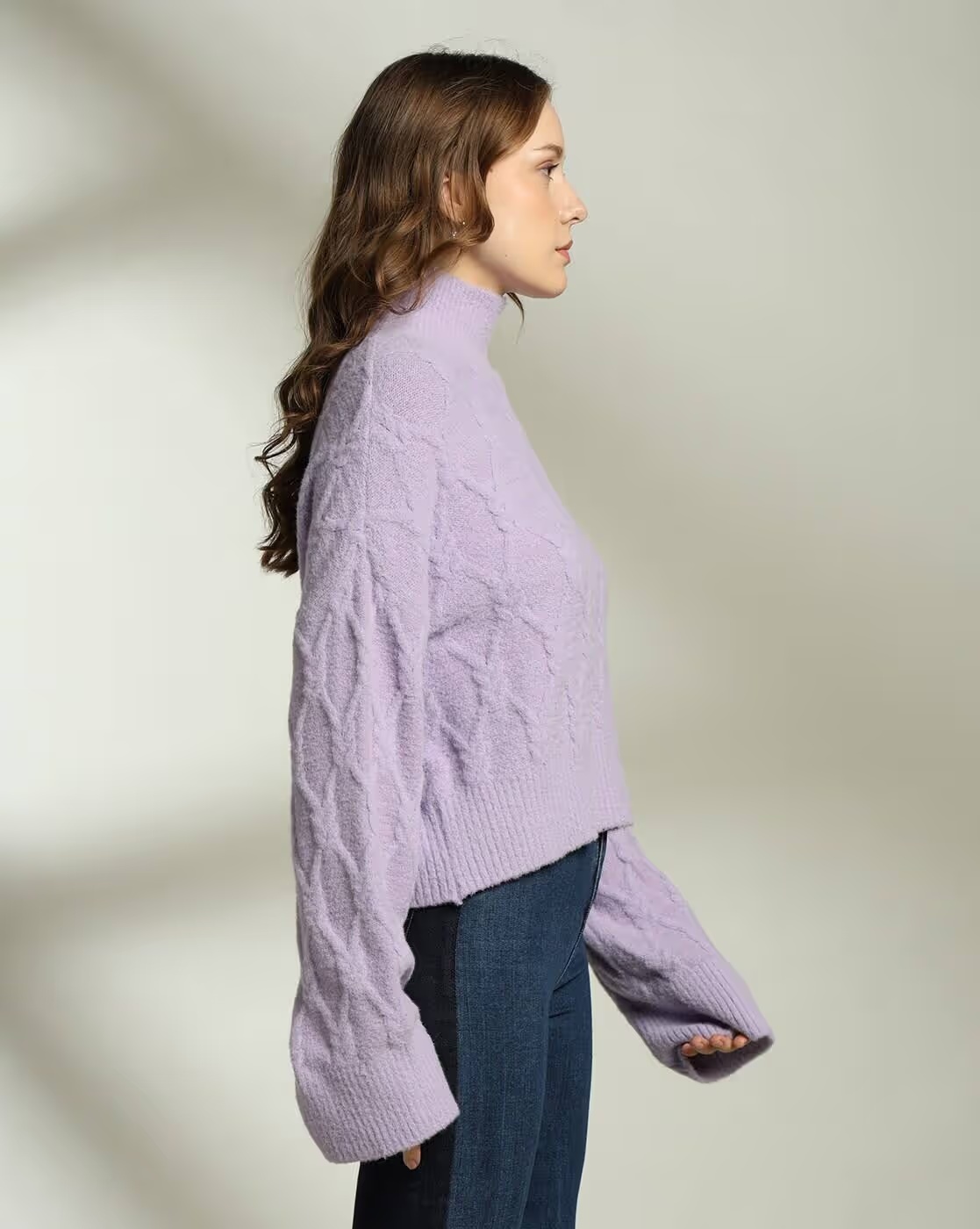 Women Cable-Knit Winterwear Sweater - Lee Cooper