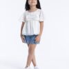 Girls Regular Fit Top - PLAYDAY Off White