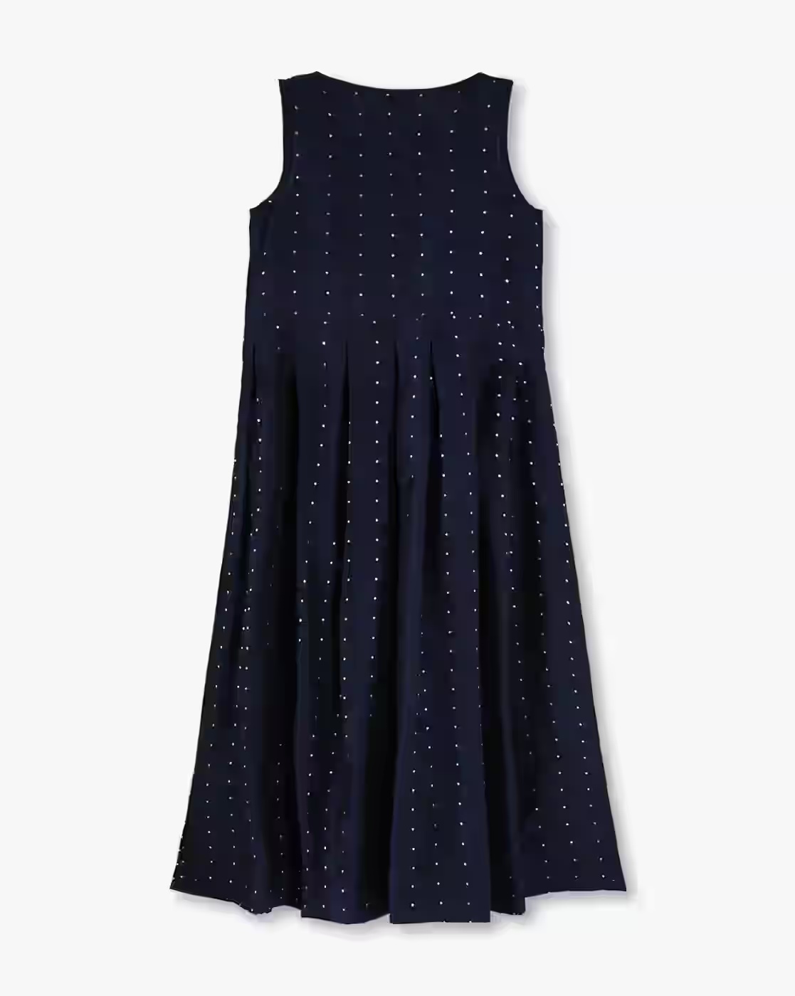 Embroidered Pleated Dress - RIO GIRLS Navy Blue