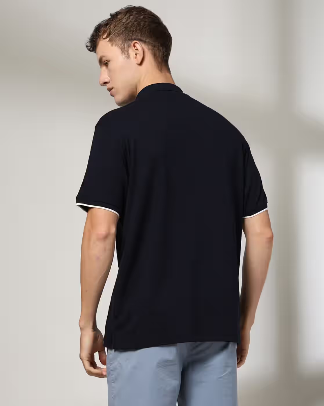Men Structured Regular Fit Polo T-Shirt With Welt Pocket - NETPLAY - TRENDS