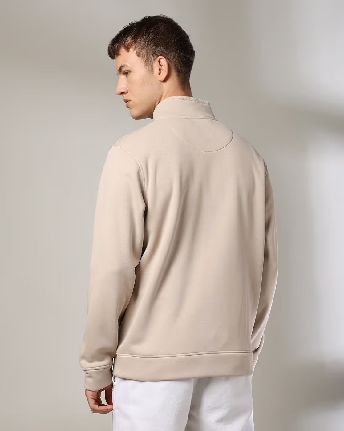 Men Bonded Regular Fit Zip-Front Sweatshirt - NETPLAY
