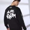 Men Typographic Print Regular Fit Crew-Neck Sweatshirt - DNMX