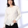 Women Striped Relaxed Fit Shirt - DNMX Off White